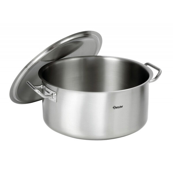 Marmite inox avec couvercle - 25 l - ø 43 cm - bartscher -  - acier inoxydable25oui 430x430x275mm
