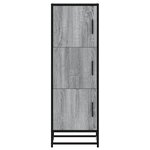 vidaXL Buffet haut sonoma gris 35 5x35x106 5 cm bois ingénierie métal