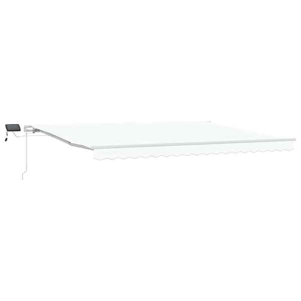 vidaXL Auvent Rétractable avec Blanc 450 ×300 cm tissu