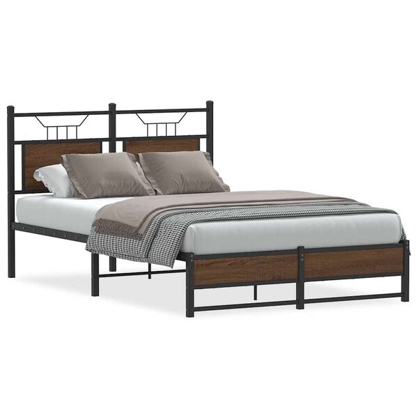 vidaXL Cadre de lit sans matelas chêne marron 120x200 cm