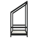 vidaXL Cadre de lit pour enfant noir 2x(70x140) cm bois de pin massif