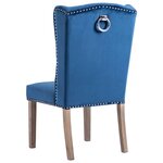 vidaXL Chaise de salle à manger Bleu Velours
