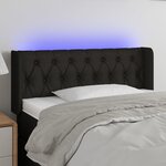 vidaXL Tête de lit à LED Noir 103x16x78/88 cm Tissu