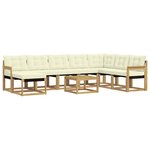 vidaXL Ensemble de canapés d'extérieur 9 pc Blanc et crème