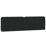vidaXL Coussin de tête de lit noir 180 cm velours