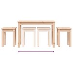 vidaXL Tables gigognes 3 Pièces Bois de pin massif