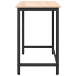 vidaXL table Naturel 80 x 50 x 77 cm Bois d'ingénierie et acier