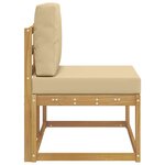 vidaXL Canapé d'extérieur en bout avec coussin Blanc 91 x 63 x 73 cm
