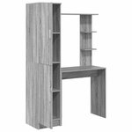vidaXL Bureau avec rangement 2 Pièces Sonoma gris 78.5 x 37 x 154.5 cm
