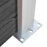 vidaXL Ensemble de panneau de clôture WPC 353x146 cm Noir