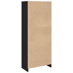 vidaXL Bibliothèque noir 57x28 5x141 cm bois d'ingénierie