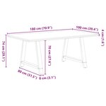 vidaXL Table à manger marron clair bois de chêne massif rectangulaire