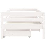 vidaXL Cadre de lit enfant tiroirs blanc 70x140 cm bois de pin massif
