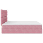 vidaXL Cadre de lit ottoman avec matelas rose 200x200 cm velours