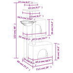 vidaXL Arbre à chat avec griffoirs en sisal gris foncé 122 cm