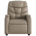 vidaXL Fauteuil de massage inclinable électrique cappuccino similicuir