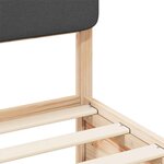 vidaXL Cadre de lit avec tête de lit rembourrée Gris foncé