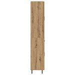 vidaXL Haut Armoire 2 Pièces Chêne artisanal Bois Aggloméré et Verre