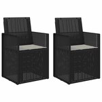 vidaXL Chaises de jardin salle à manger 2 Pièces Anthracite et Gris clair