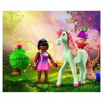 71841 Licorne Ciel rose avec fée