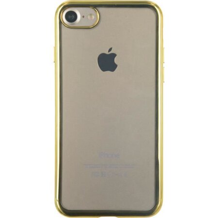 Bigben coque pour iphone 7 - transparente - contour doré