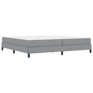 vidaXL Lit à ressorts avec matelas Gris clair 200 x 200 cm tissu