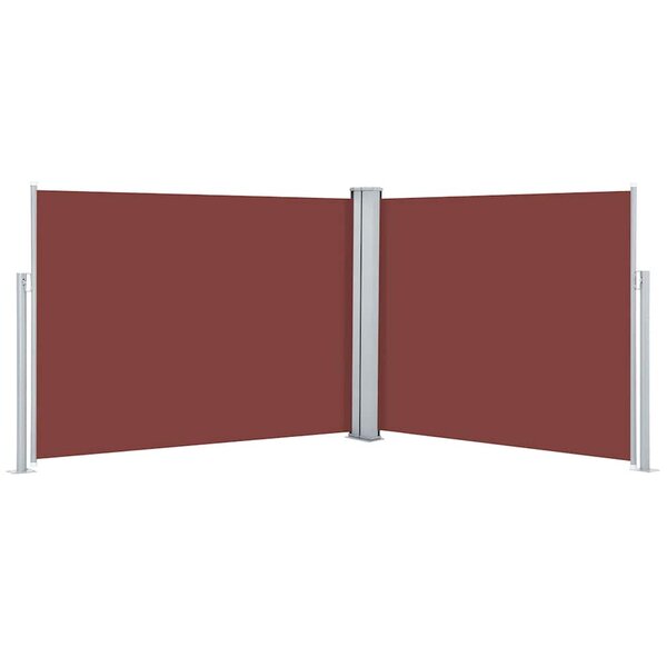 vidaXL Auvent latéral rétractable Marron 140 x 1000 cm