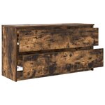 vidaXL Meuble TV chêne fumé 100x35x54 cm bois d'ingénierie