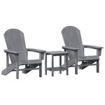 vidaXL Chaise de jardin 3 pc Gris clair Polyéthylène