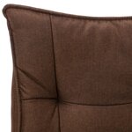 vidaXL Chaise de bureau de massage Marron Tissu