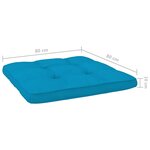 Vidaxl coussins de palette 2 pièces bleu tissu