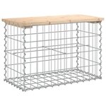 vidaXL Banc de jardin design de gabion 63x31 5x42cm bois massif de pin