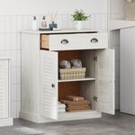 vidaXL Cabinet de salle de bain avec stockage Blanc 68 x 34 x 80 cm