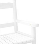 vidaXL Chaise à bascule enfants blanc bois de peuplier massif