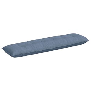 vidaXL Coussin de Dos Bleu 180 x 50 cm Tissu en velours côtelé