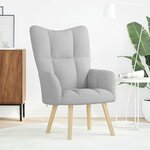 vidaXL Chaise de relaxation gris nuage tissu