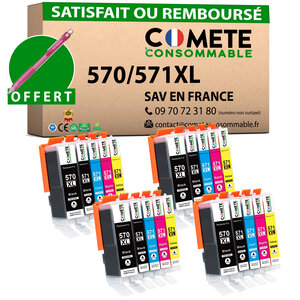 570XL 571XL - 20 cartouches Compatibles avec Canon 570 571 XL - COMETE