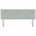 vidaXL Tête de Lit LED Argyle Gris clair 80 cm Velours