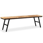 vidaXL Banc Teck de récupération et acier 160 x 35 x 45 cm