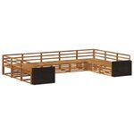 vidaXL Ensemble de canapés d'extérieur 9 Pièces Naturel