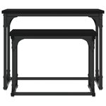 vidaXL Table basse gigogne 2 Pièces noir bois d'ingénierie