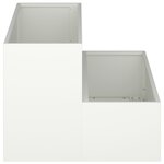 vidaXL Pot de jardin 2 niveaux 100x60x45 cm Acier blanc