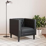 vidaXL Fauteuil Chesterfield Argyle Noir 71 x 74.5 x 70.5 cm Faux cuir