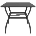 vidaXL Table de jardin Anthracite 81 5x81 5x72 cm Acier