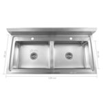 vidaXL Évier de cuisine à lavabo double Acier inoxydable