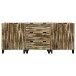 vidaXL Ensemble de mobilier de salle de bain avec tiroir 3 Pièces Marron