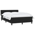 vidaXL Sommier à lattes de lit avec matelas noir 160x210 cm velours