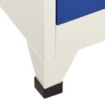 vidaXL Armoire à casiers Gris et bleu 90x45x180 cm Acier