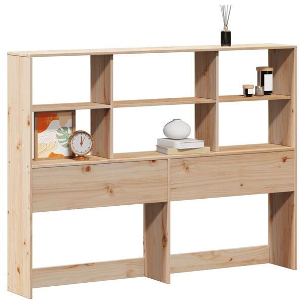 vidaXL Tête de lit avec rangement 140 cm bois massif de pin