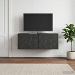 vidaXL Meuble TV mural 98 x 41 x 30 cm Noir Bois d'ingénierie